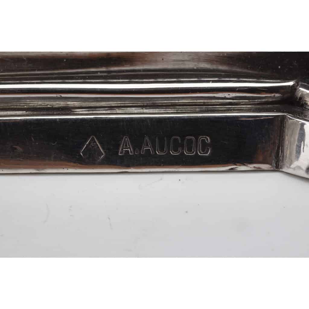 A. AUCOC – Important Fine Solid Silver Centerpiece XIXis 22