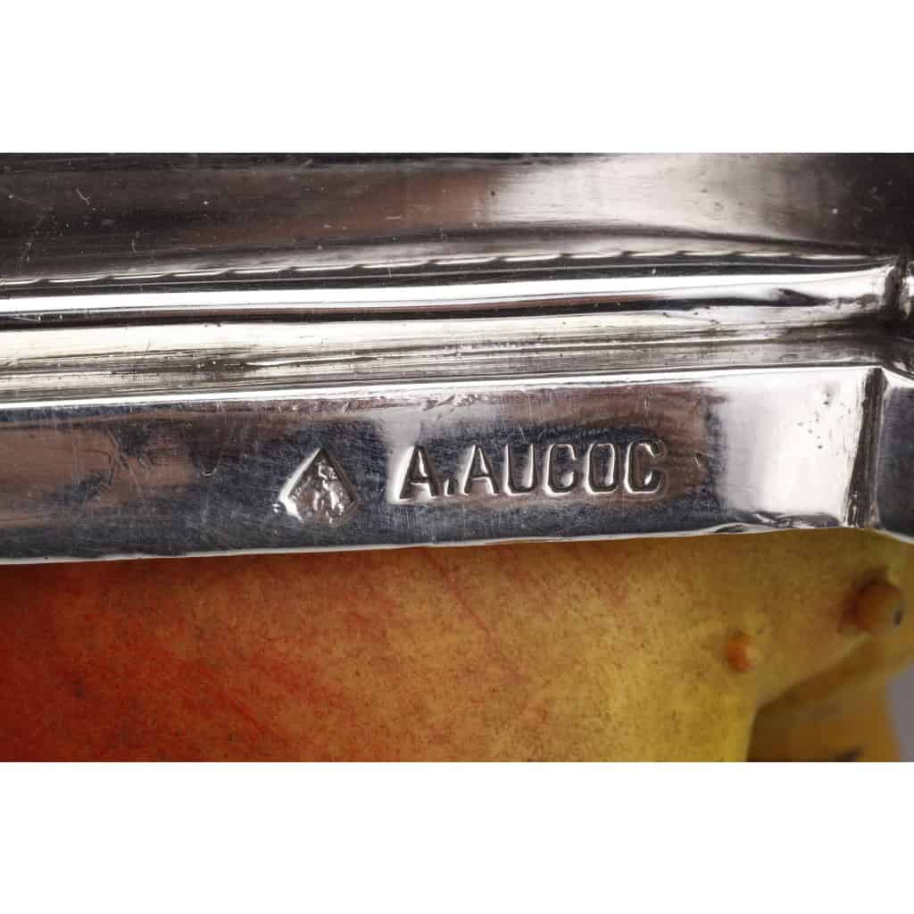 A. AUCOC – Important Fine Solid Silver Centerpiece XIXis 23