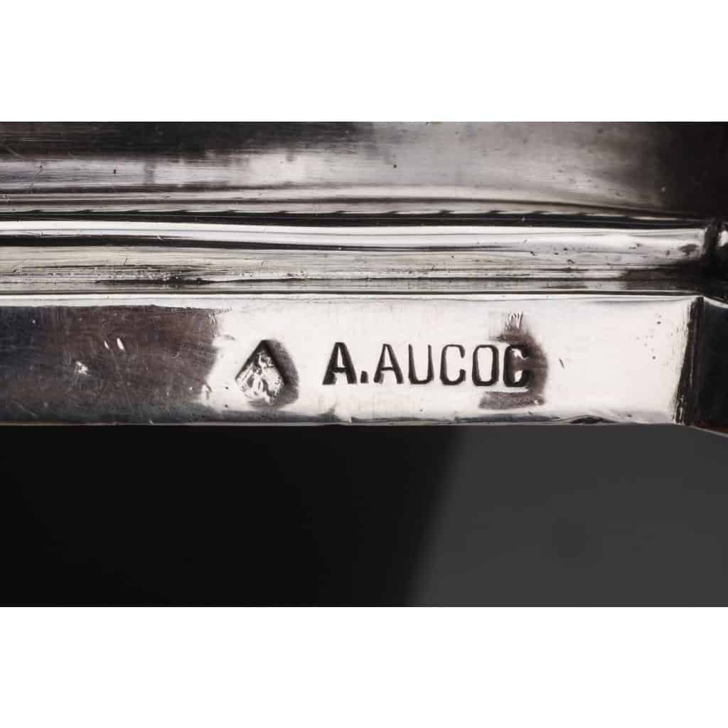 A. AUCOC – Important Fine Solid Silver Centerpiece XIXis 24