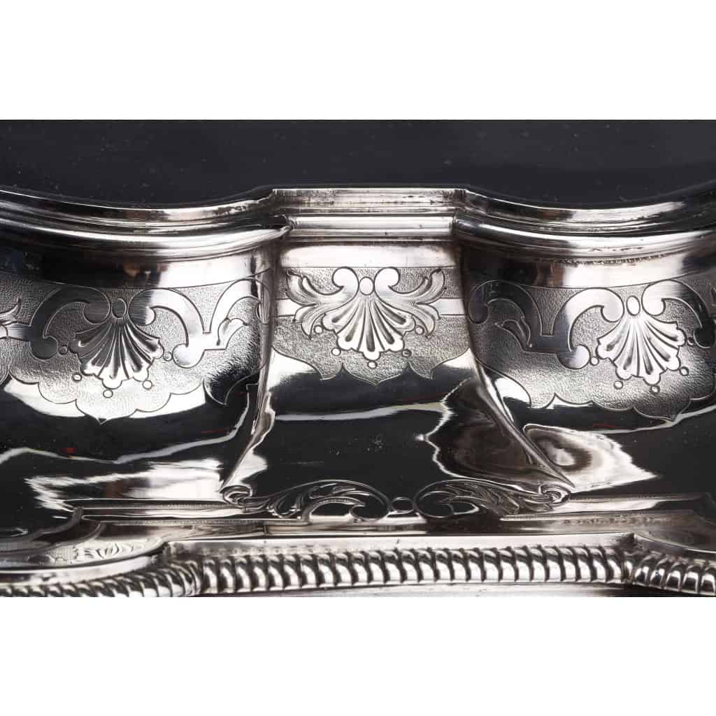 A. AUCOC – Important Fine Solid Silver Centerpiece XIXis 25