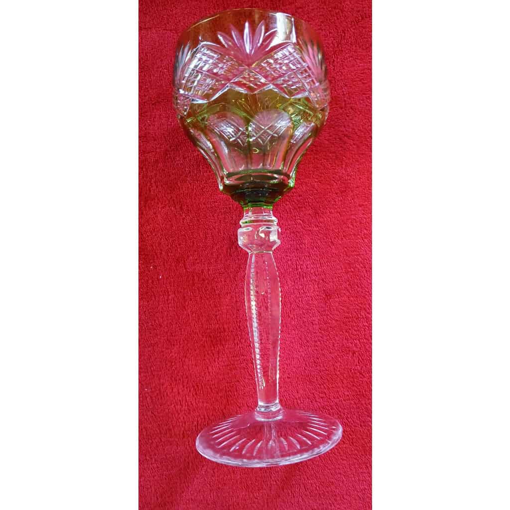 GRANDS VERRES DE COULEUR ROEMER. cristallerie Val Saint Lambert 4
