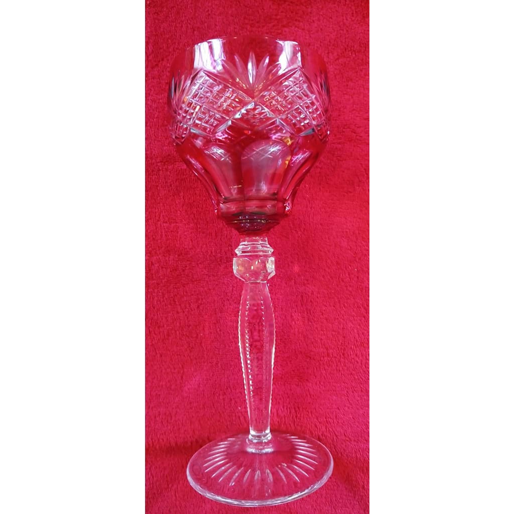 GRANDS VERRES DE COULEUR ROEMER. cristallerie Val Saint Lambert 7