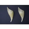 Paire d’appliques en verre de Murano doré en forme d’ ailes 19