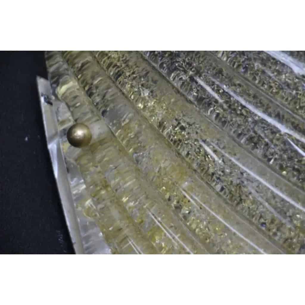 Paire d’appliques en verre de Murano doré en forme d’ ailes 9