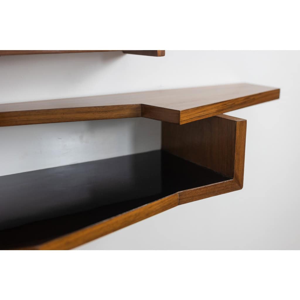Miroir et sa console en acajou. Années 1970. LS6055507 7