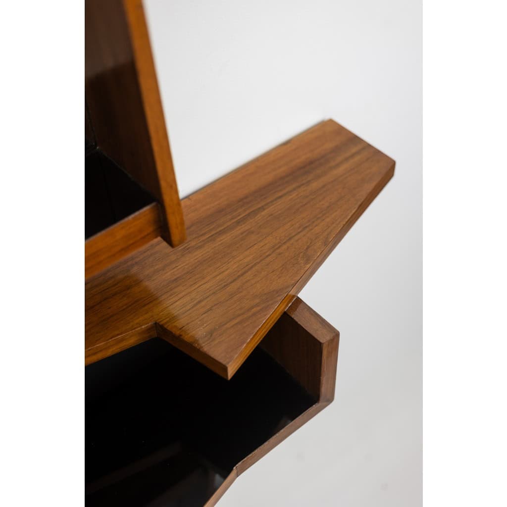 Miroir et sa console en acajou. Années 1970. LS6055507 8