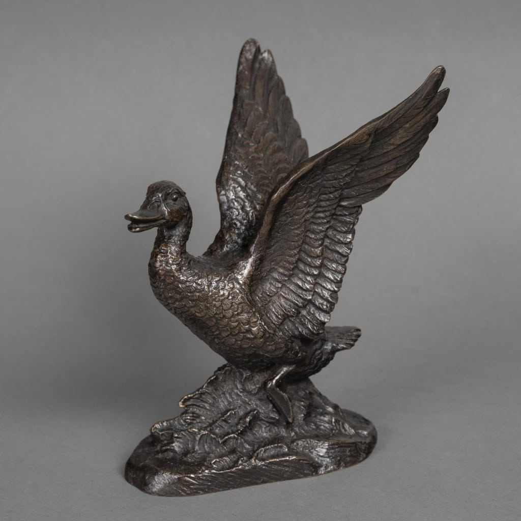 Sculpture – L’ Envol Du Canard , Irénée Félix René Rochard (1906-1984) – Bronze 5
