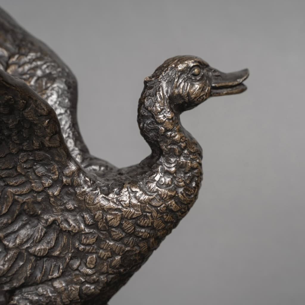Sculpture – L’ Envol Du Canard , Irénée Félix René Rochard (1906-1984) – Bronze 8