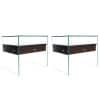 1970 Paire de tables de chevet modernistes Maison Roche 9