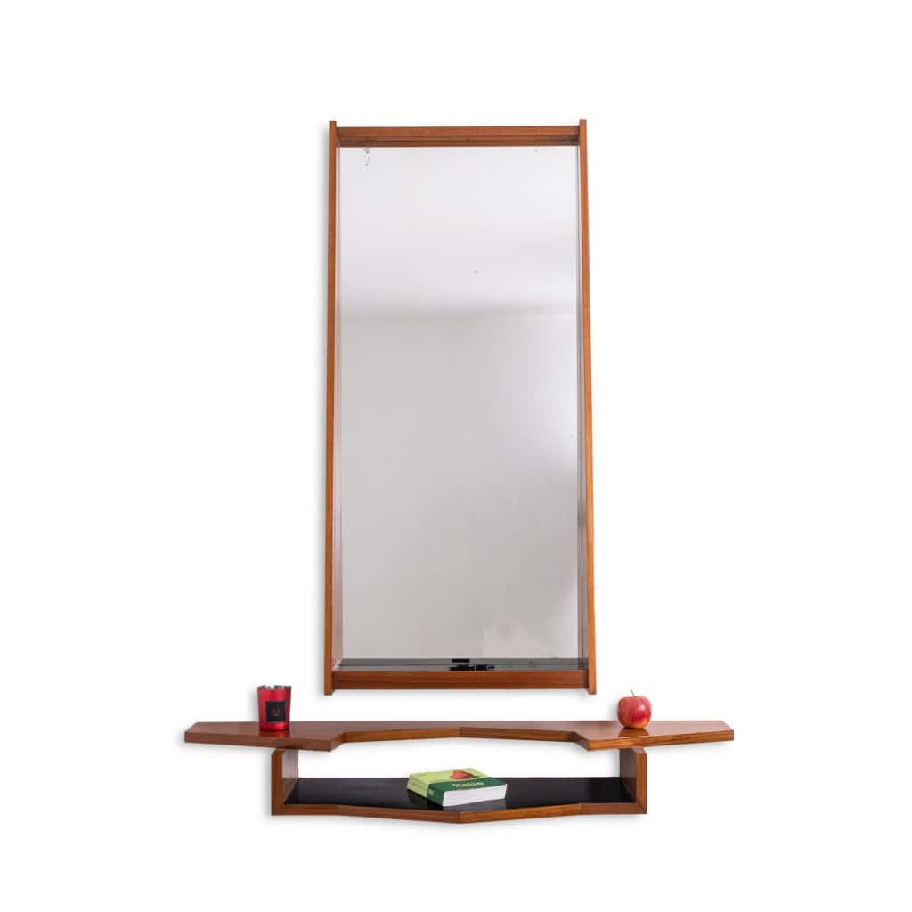 Miroir et sa console en acajou. Années 1970. LS6055507 4