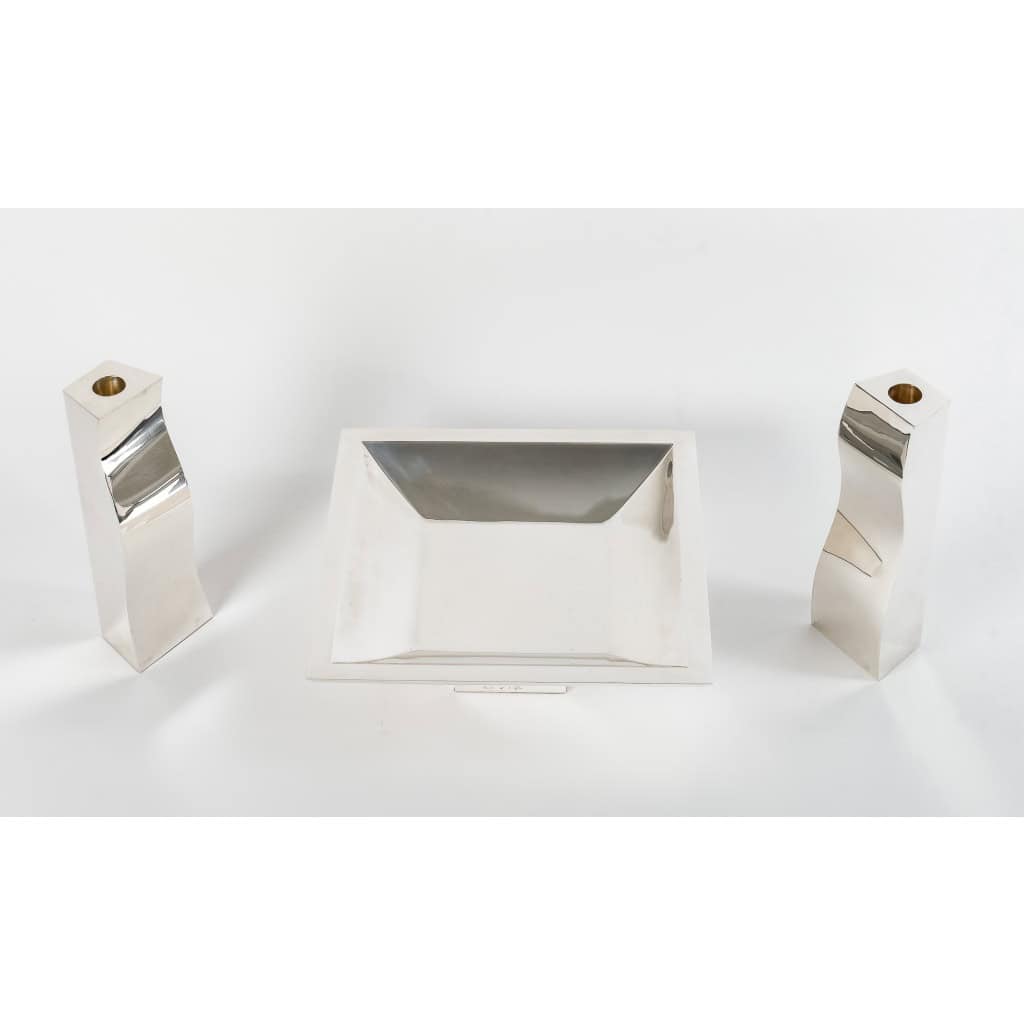 D. GARRIDO – SOLID SILVER SQUARE CENTERPIECE 18th CENTURY