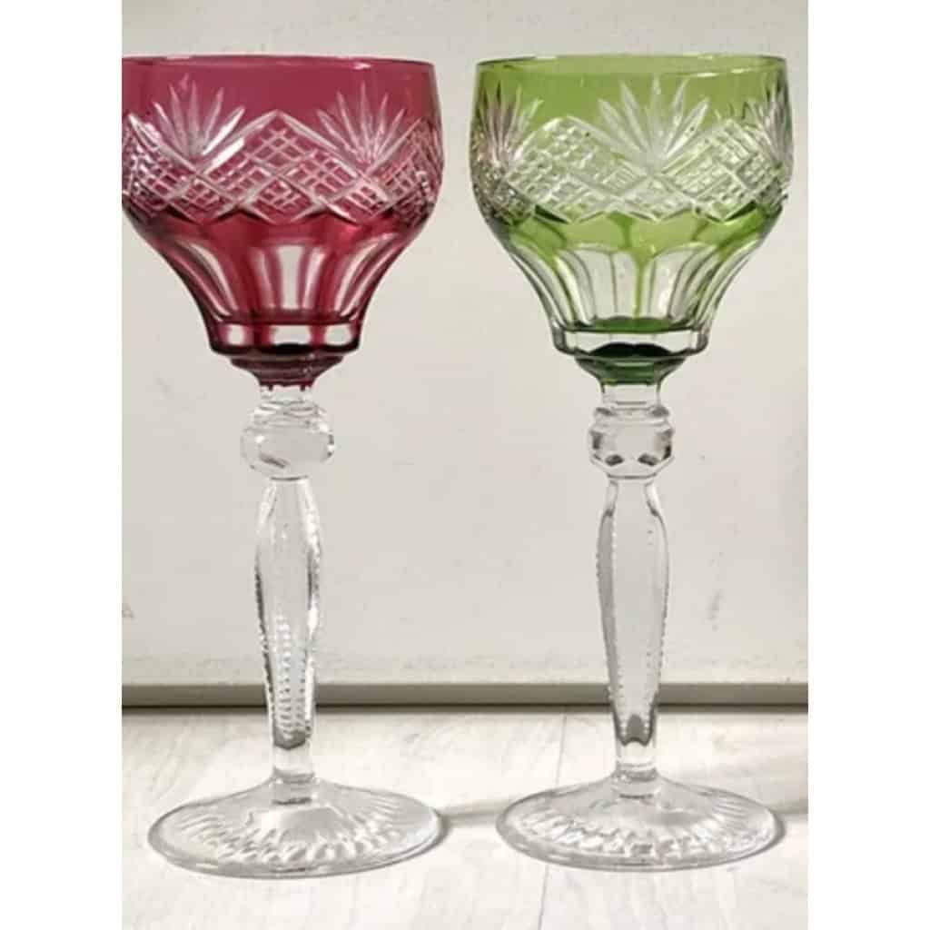 GRANDS VERRES DE COULEUR ROEMER. cristallerie Val Saint Lambert 10