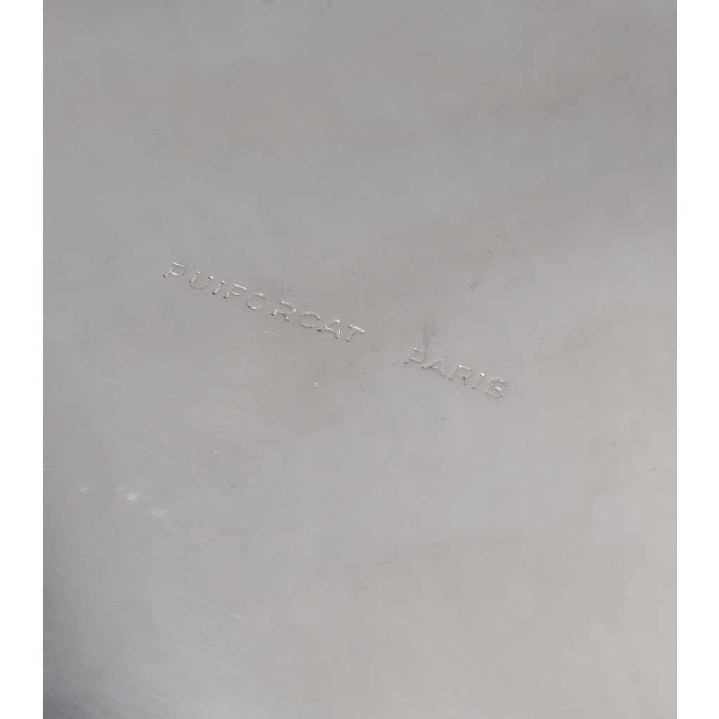 PUIFORCAT – “Bayonne” Champagne bucket in solid silver ART DECO 17