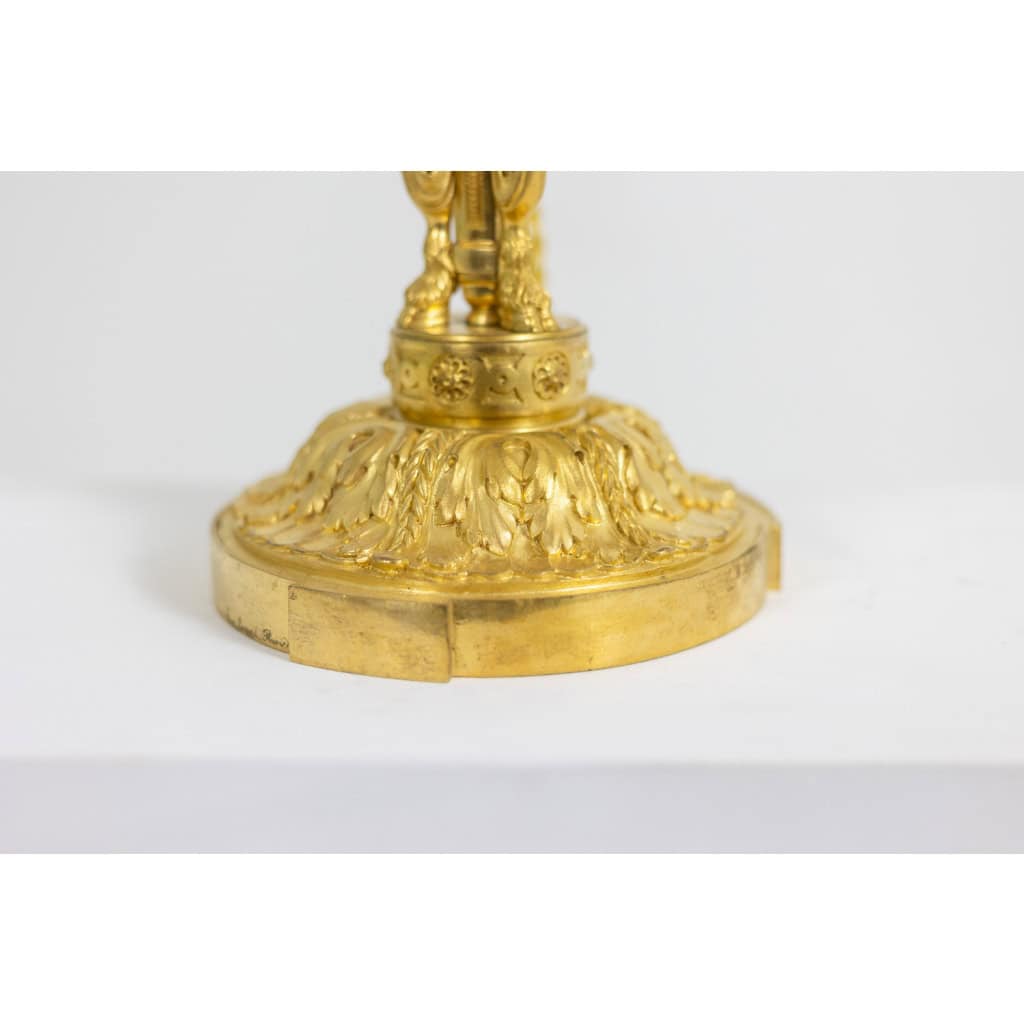 Eugène Bazart Paris. Gilded bronze hot water bottle lamp. Circa 1880. LS60331509G 7