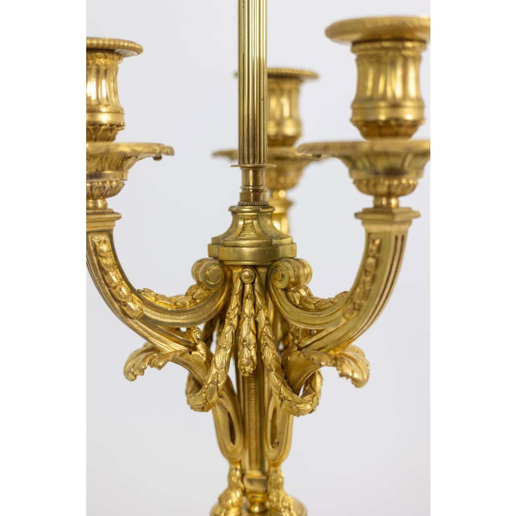 Eugène Bazart Paris. Gilded bronze hot water bottle lamp. Circa 1880. LS60331509G 9