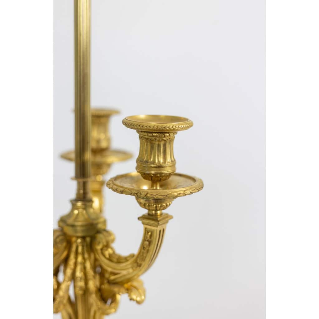 Eugène Bazart Paris. Gilded bronze hot water bottle lamp. Circa 1880. LS60331509G 10
