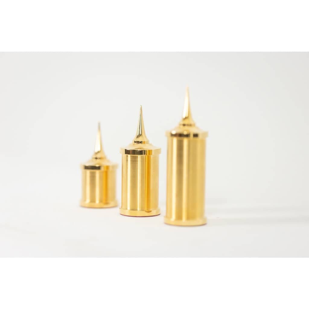 Set of 3 candlesticks in gilded brass. Work of art craftsman. LS5956215B 6