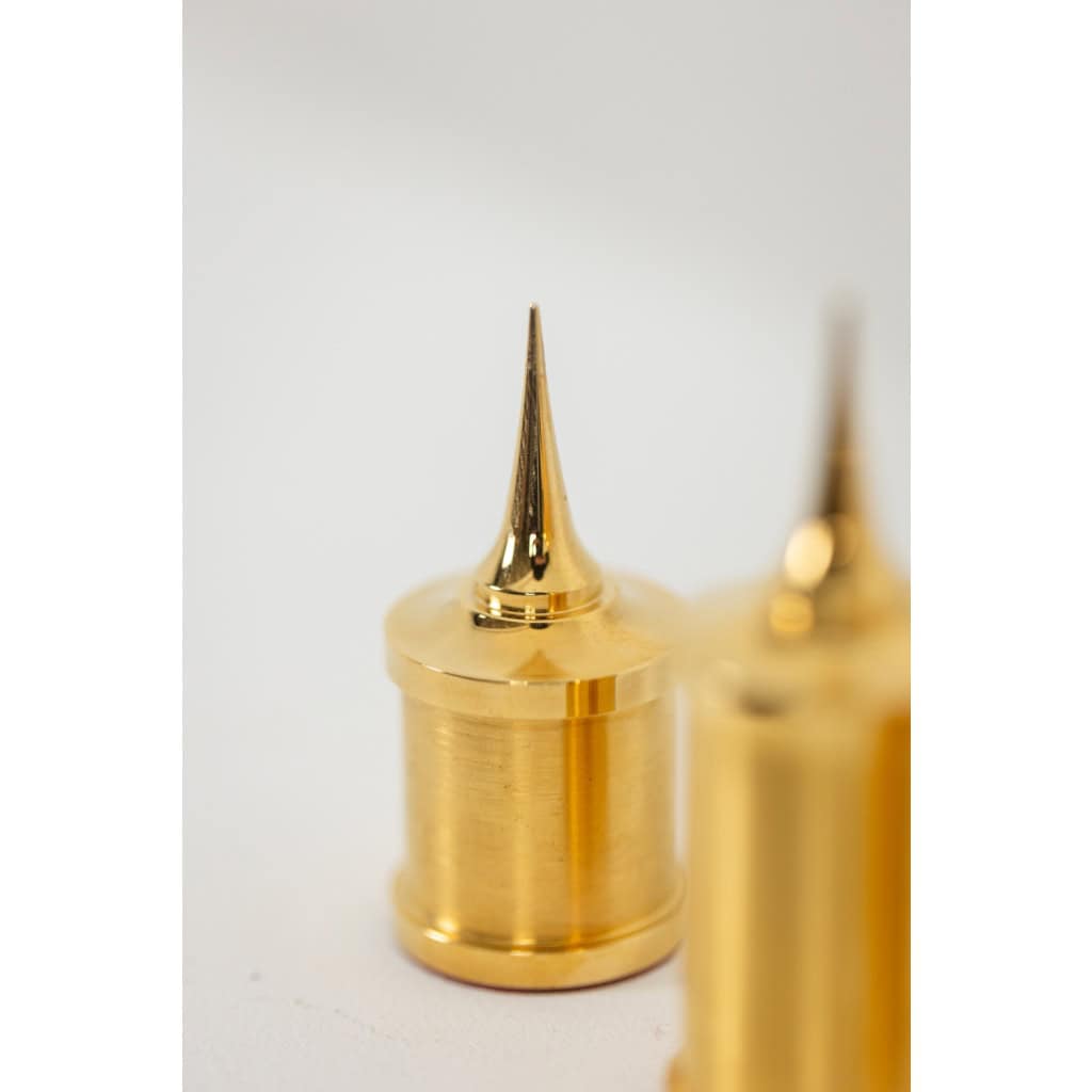 Set of 3 candlesticks in gilded brass. Work of art craftsman. LS5956215B 7
