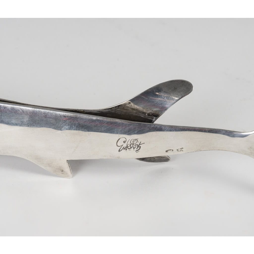Gio Ponti : Requin en argent massif 11