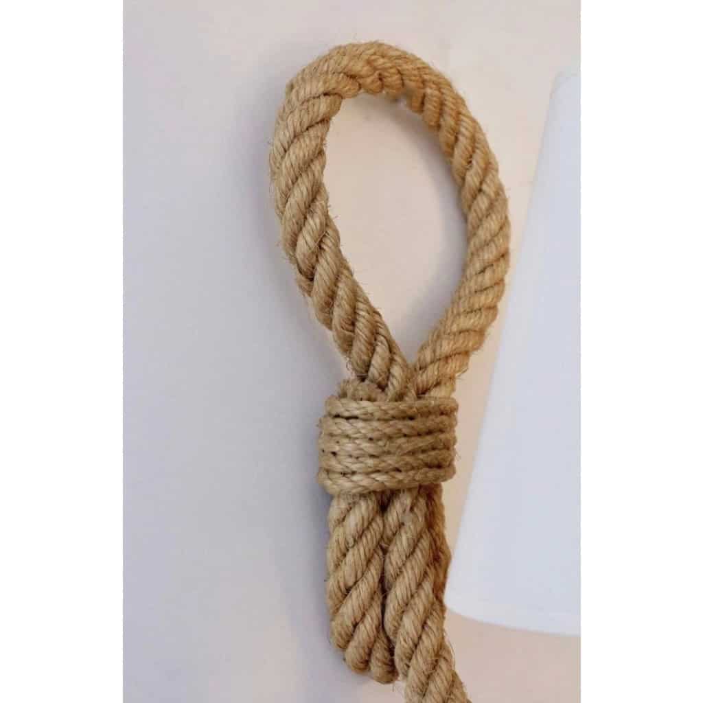 1950 Paire d’appliques en corde par Audoux Minet 5