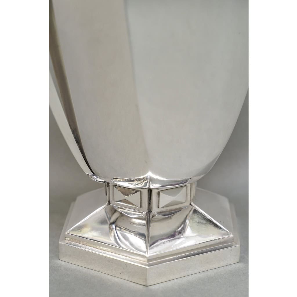 Orfèvre BOULENGER – Vase en argent massif ART DECO circa 1925/1930 6