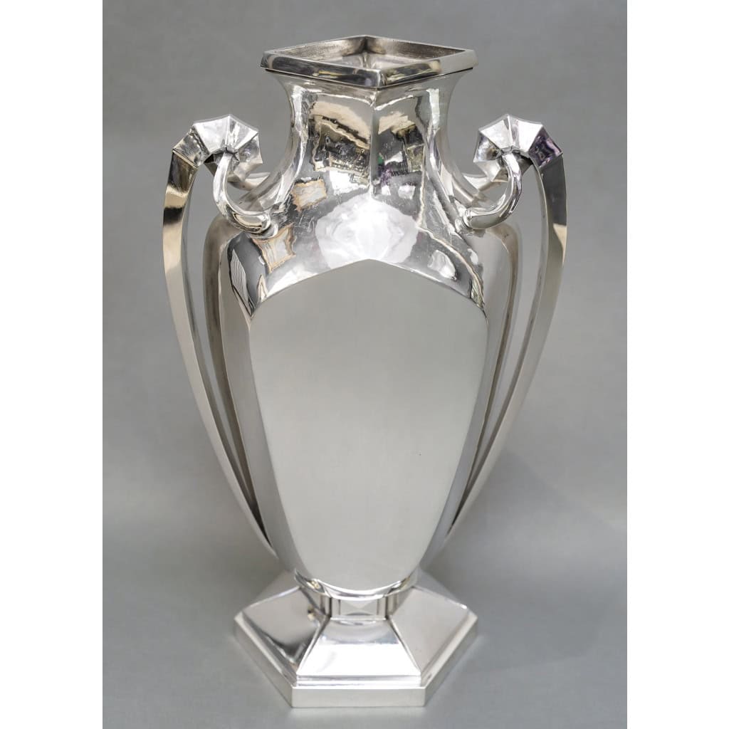 Orfèvre BOULENGER – Vase en argent massif ART DECO circa 1925/1930 8