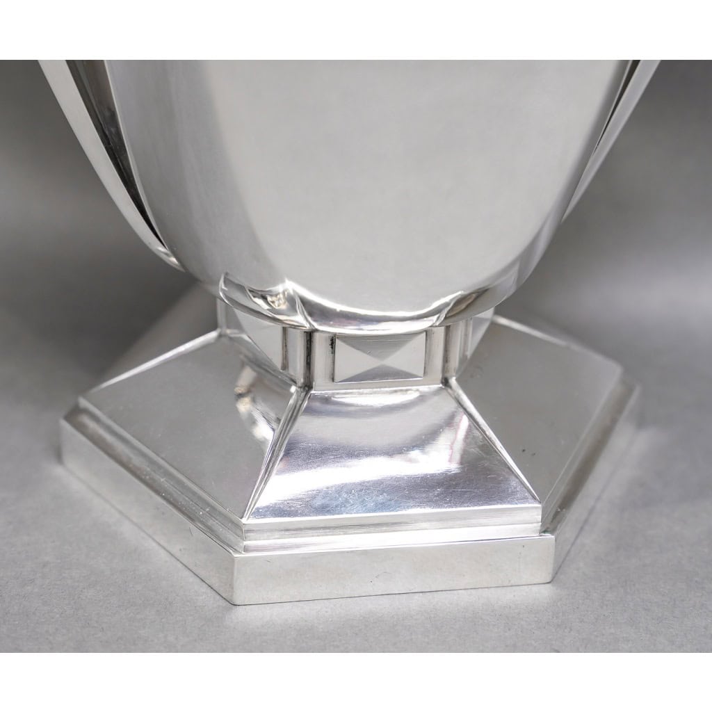 Orfèvre BOULENGER – Vase en argent massif ART DECO circa 1925/1930 13