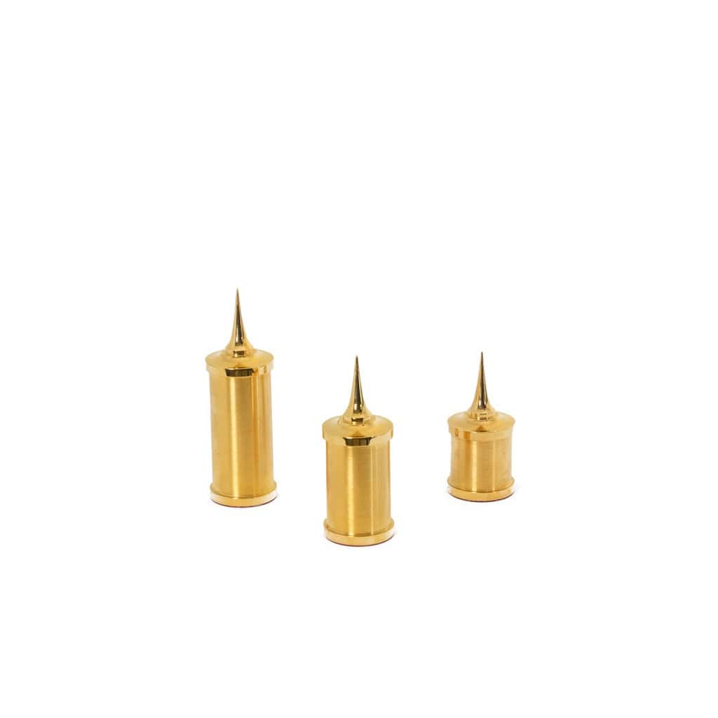 Set of 3 candlesticks in gilded brass. Work of art craftsman. LS5956215B 3