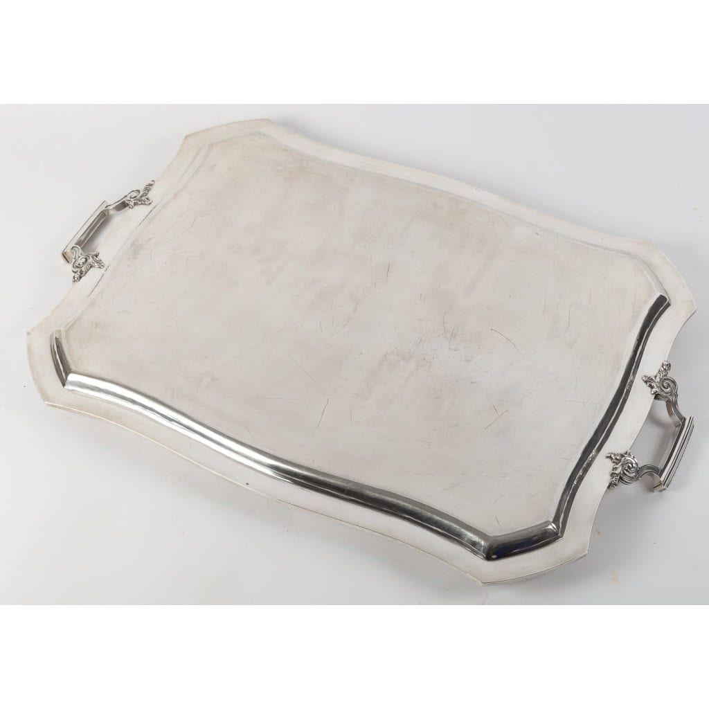 D. ROUSSEL – Plateau en argent massif rectangulaire Circa 1880 11