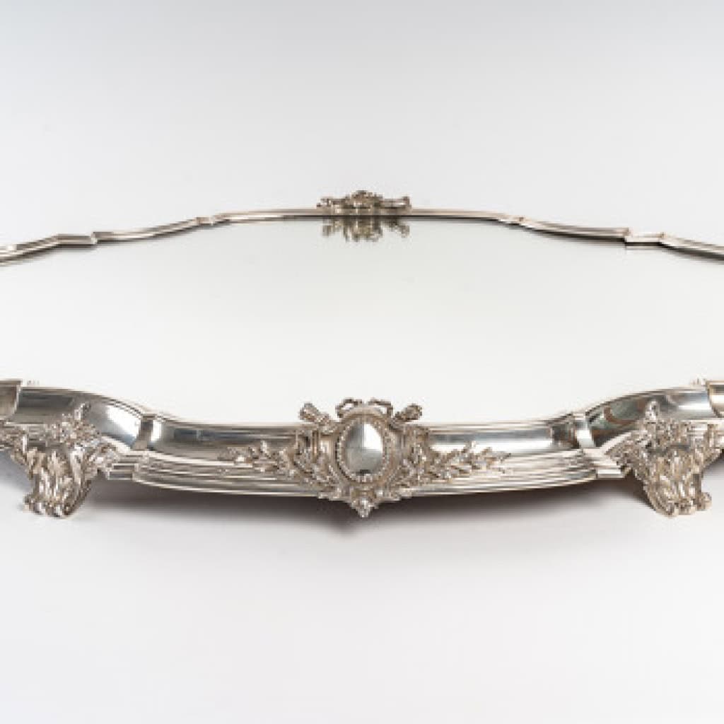Orfèvre Tétard – Oval table centrepiece in solid silver XIXis 3