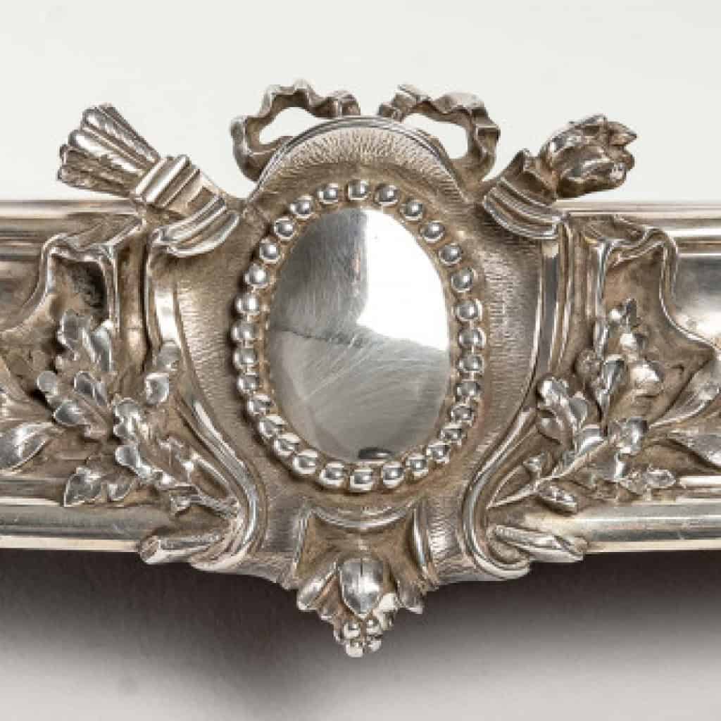 Orfèvre Tétard – Oval table centrepiece in solid silver XIXis 5