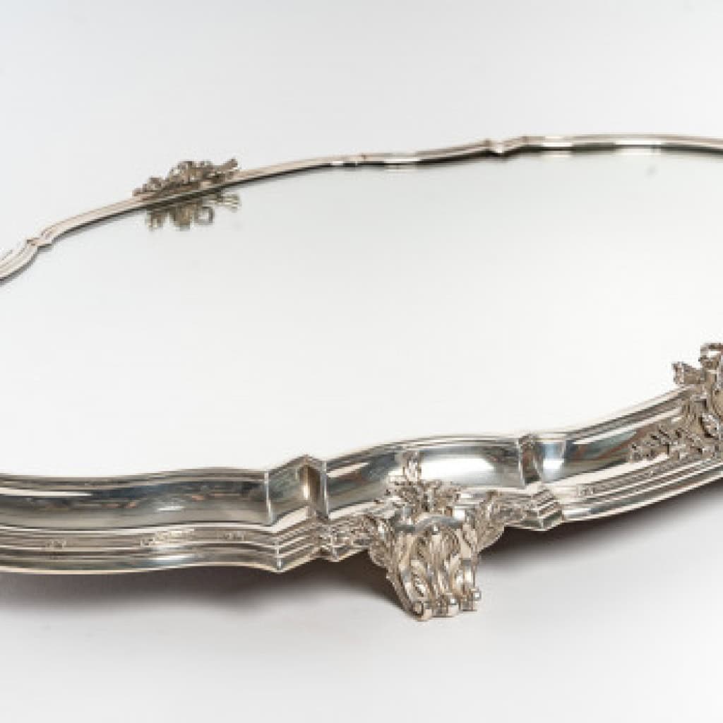 Orfèvre Tétard – Oval table centrepiece in solid silver XIXis 6
