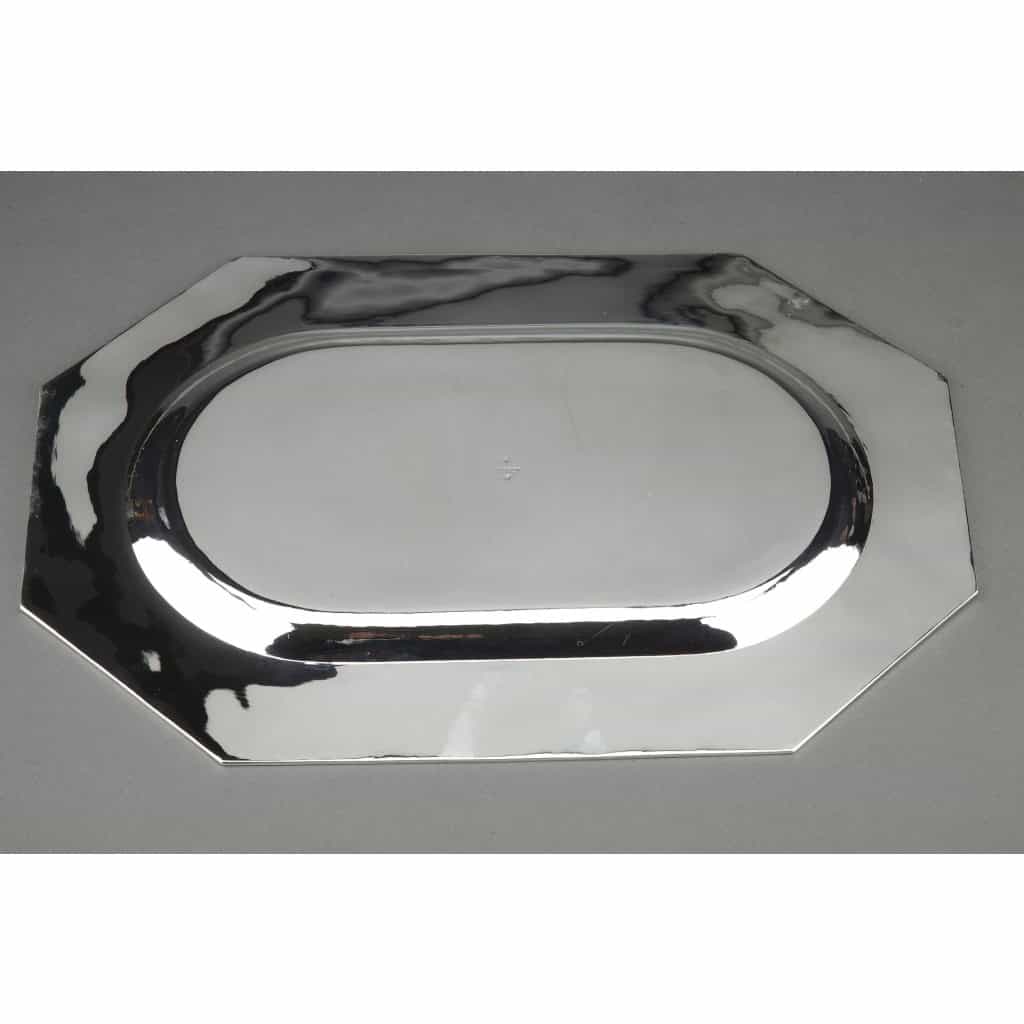 Cardeilhac Orfèvre – Plat en argent massif – 45 CM -modèle fer de lance mascaron 9