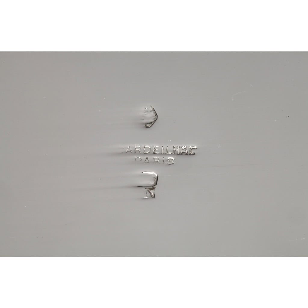 Cardeilhac Orfèvre – Plat en argent massif – 45 CM -modèle fer de lance mascaron 10