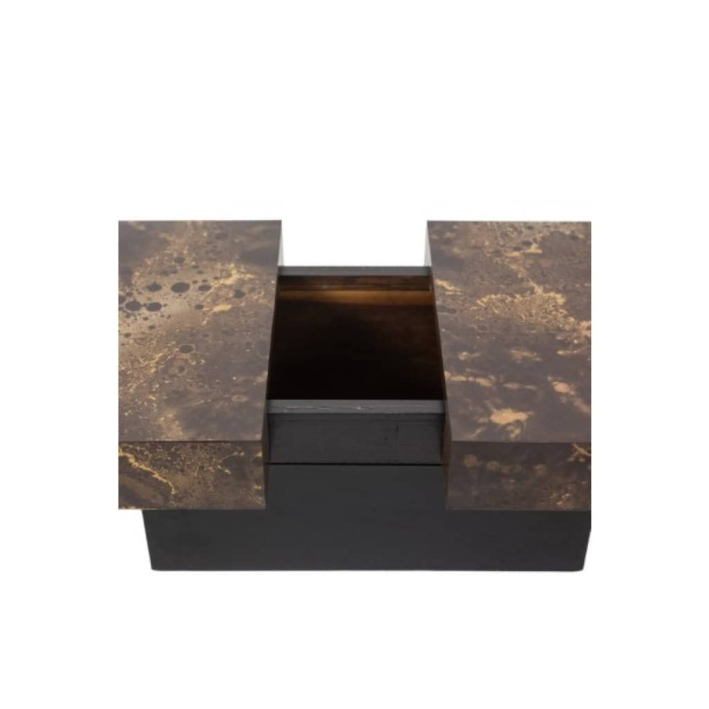 Coffee table forming a bar with sliding top. 1970s. LS6284459A 13