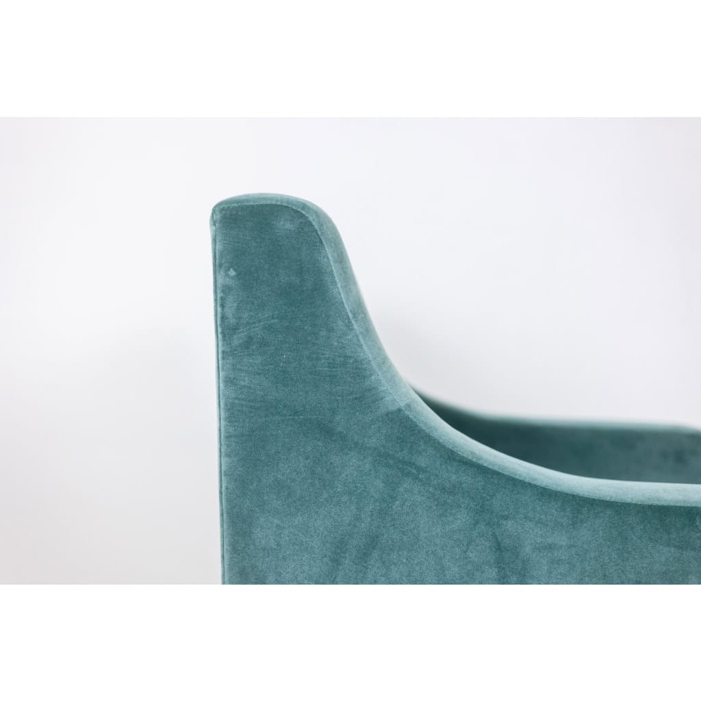 Pair of "Club" armchairs, cubic shape. 1940s. LS44012009P 12