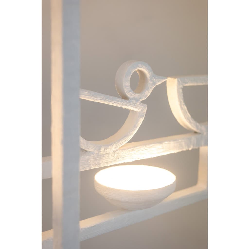 Lustre en plâtre de forme rectangulaire à décor d’oiseaux.LS62652409P 7