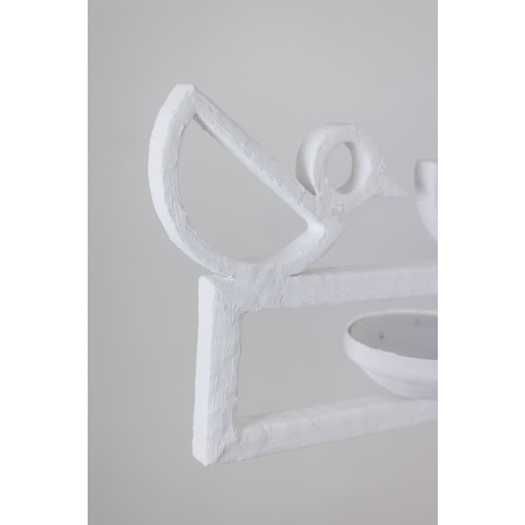 Lustre en plâtre de forme rectangulaire à décor d’oiseaux.LS62652409P 8
