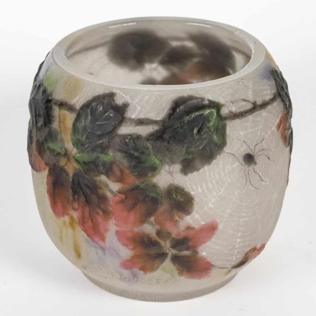 1920 Gabriel Argy Rousseau – Vase Araignées Et Ronces Pate De Verre 5