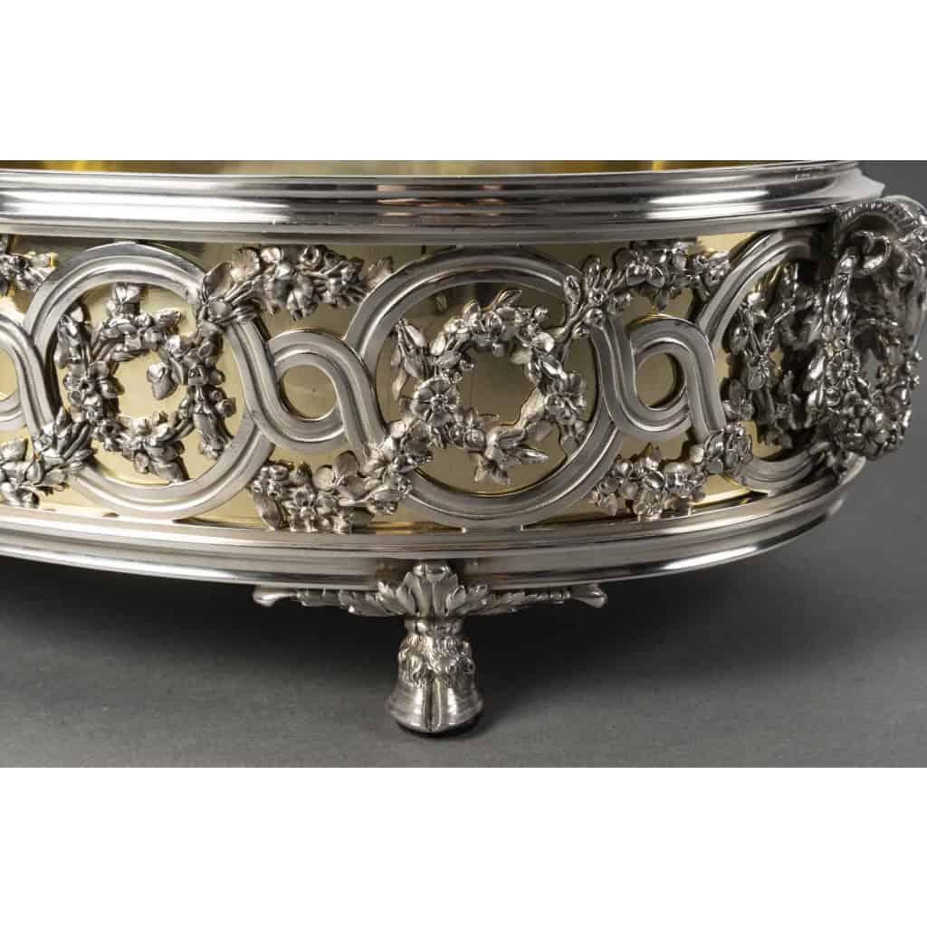 FROMENT-MEURICE Important Centre de Table argent massif en trois parties. XIXe 6