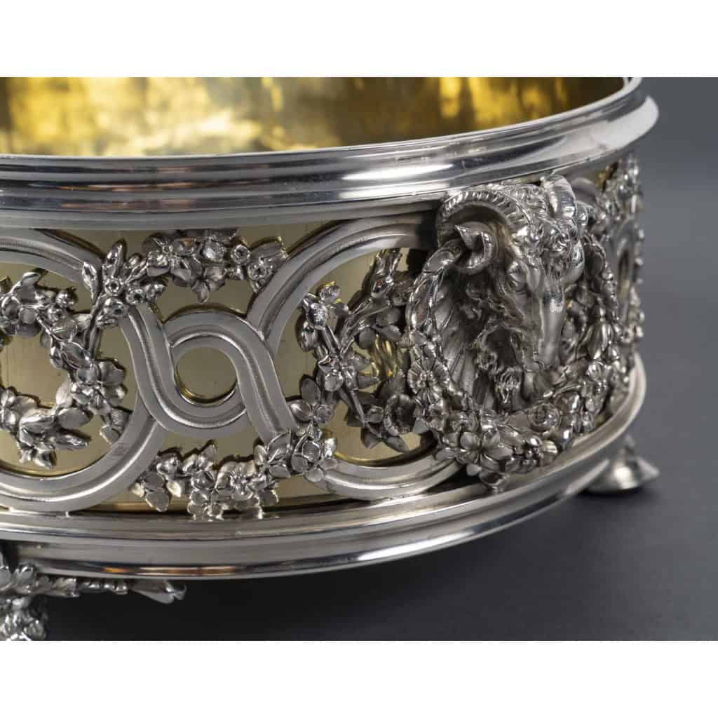 FROMENT-MEURICE Important Centre de Table argent massif en trois parties. XIXe 7