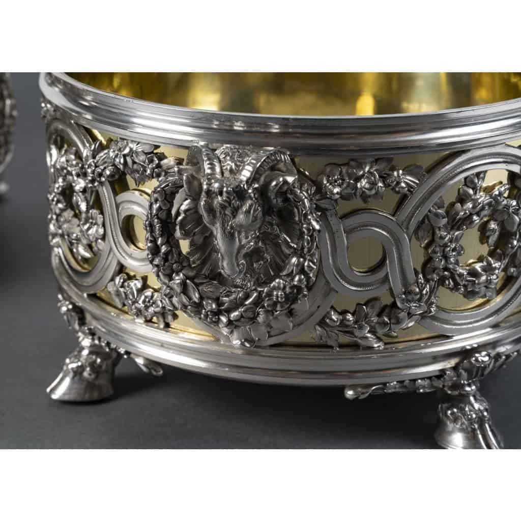 FROMENT-MEURICE Important Centre de Table argent massif en trois parties. XIXe 13