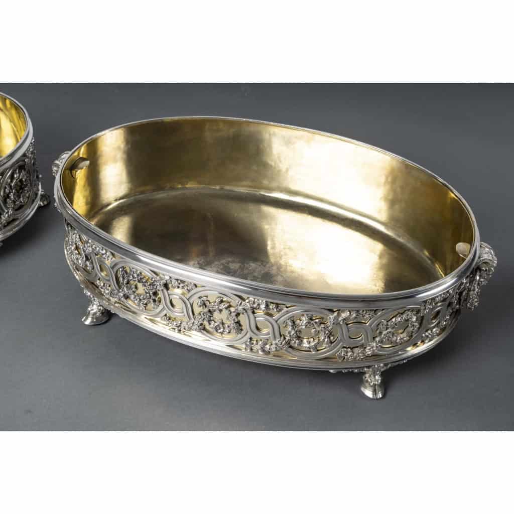 FROMENT-MEURICE Important Centre de Table argent massif en trois parties. XIXe 18