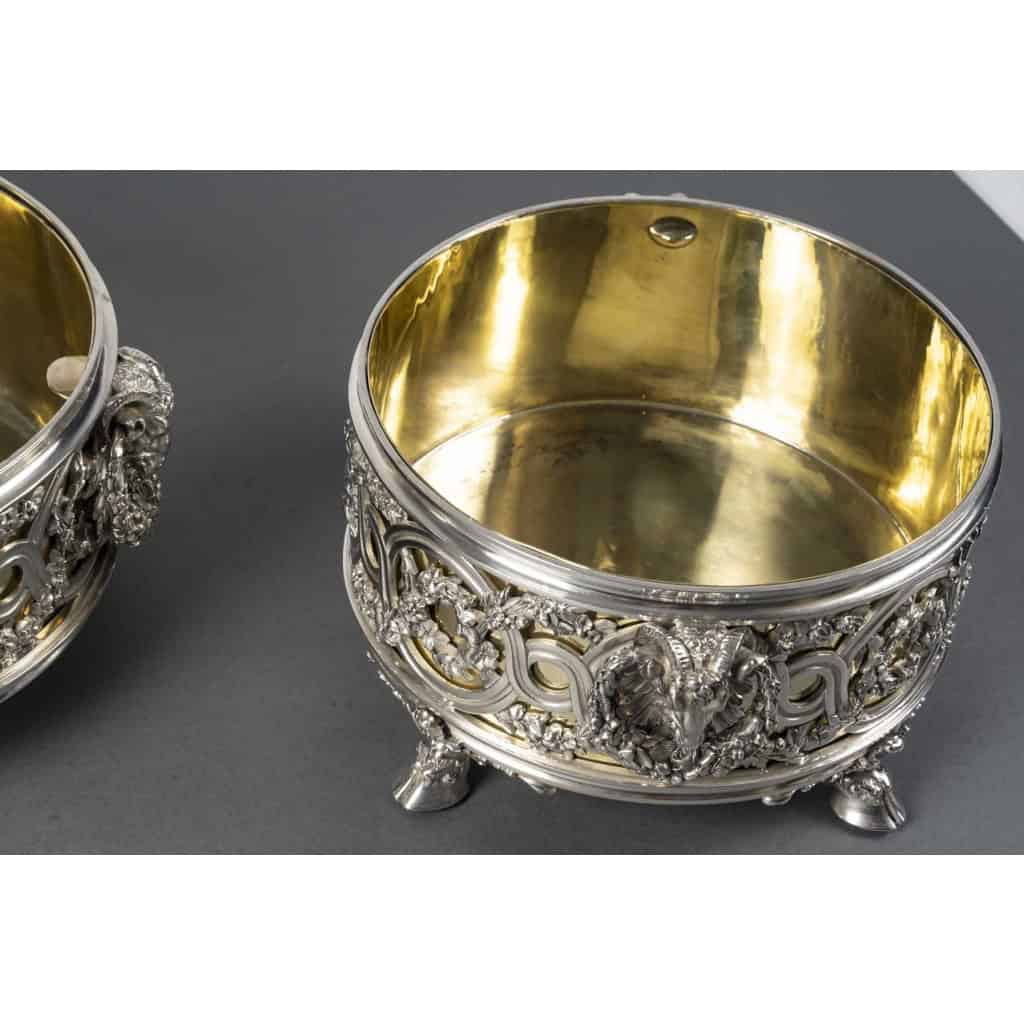 FROMENT-MEURICE Important Centre de Table argent massif en trois parties. XIXe 19