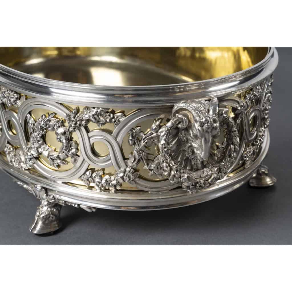 FROMENT-MEURICE Important Centre de Table argent massif en trois parties. XIXe 20