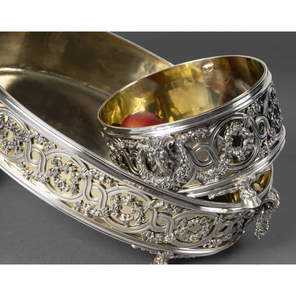 FROMENT-MEURICE Important Centre de Table argent massif en trois parties. XIXe 28
