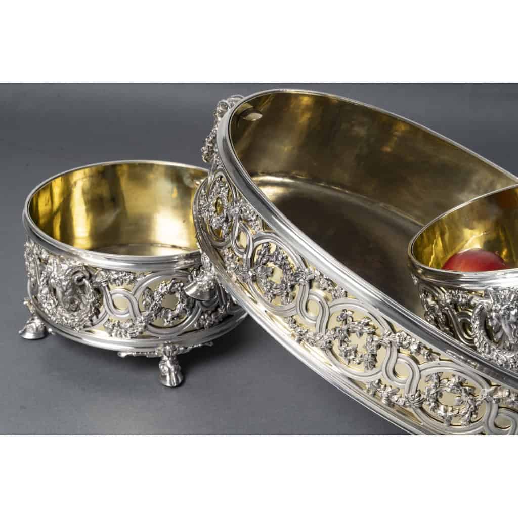FROMENT-MEURICE Important Centre de Table argent massif en trois parties. XIXe 29