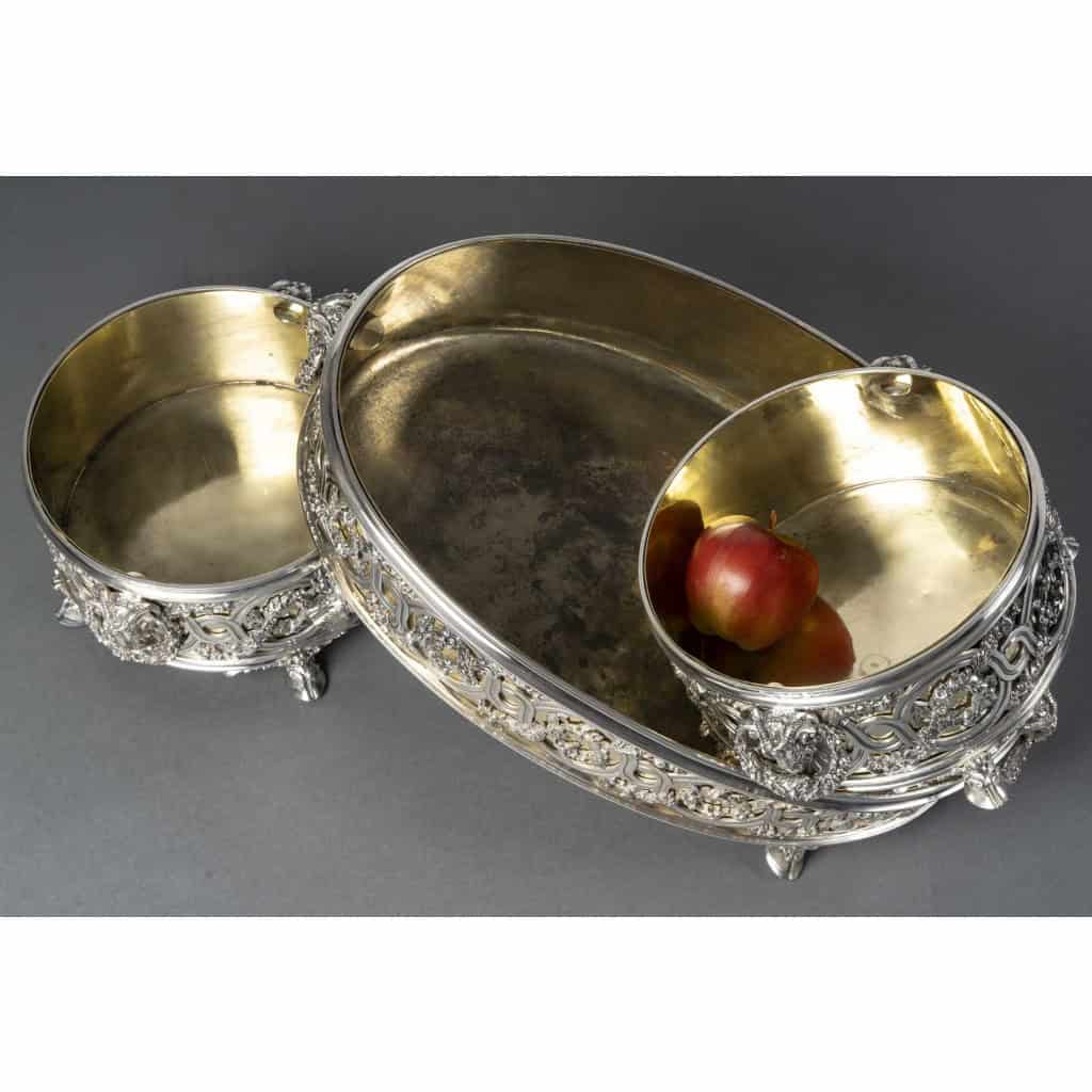 FROMENT-MEURICE Important Centre de Table argent massif en trois parties. XIXe 31