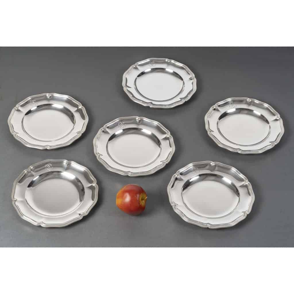 CARDEILHAC 12 solid silver plates 5th century XNUMX