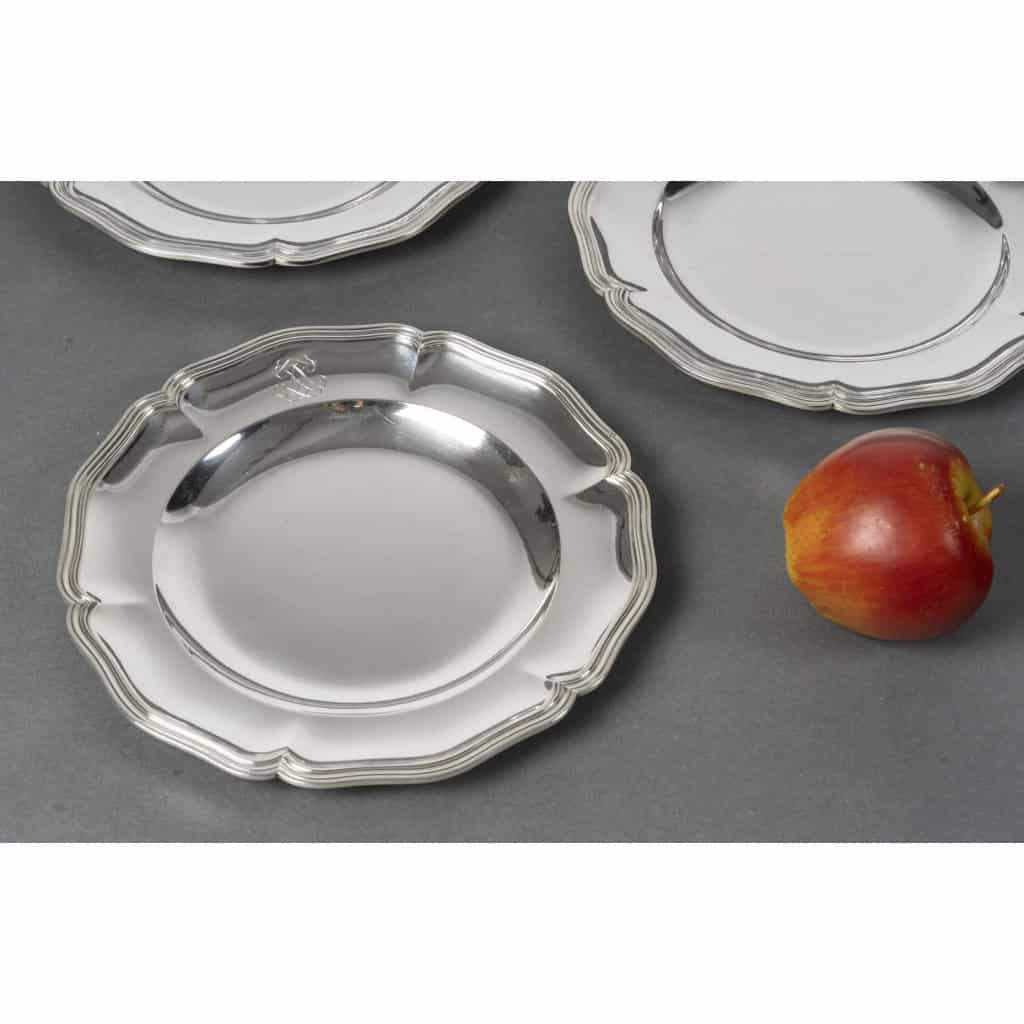 CARDEILHAC 12 solid silver plates 6th century XNUMX